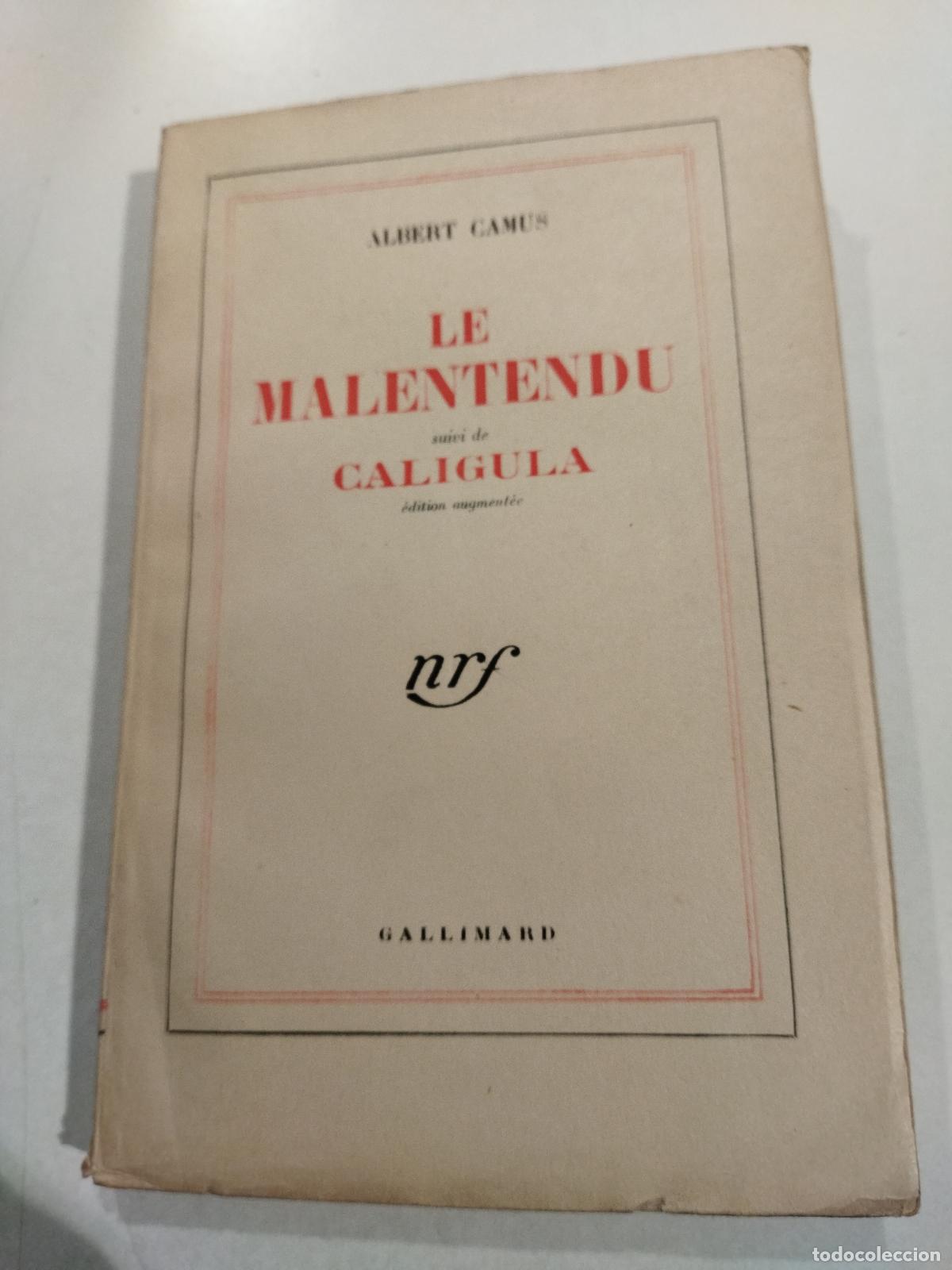 Libros: LE MALENTENDU SUIVI DE CALIGULA - CAMUS, ALBERT