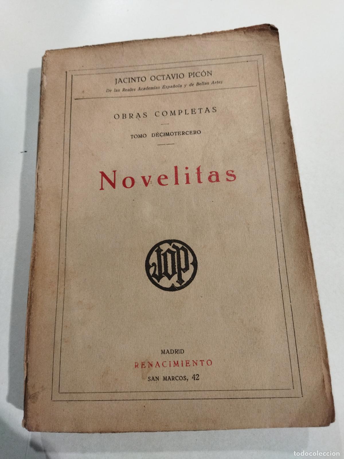 Livros em segunda m&atilde;o: NOVELITAS - PIC&Oacute;N, JACINTO OCTAVIO