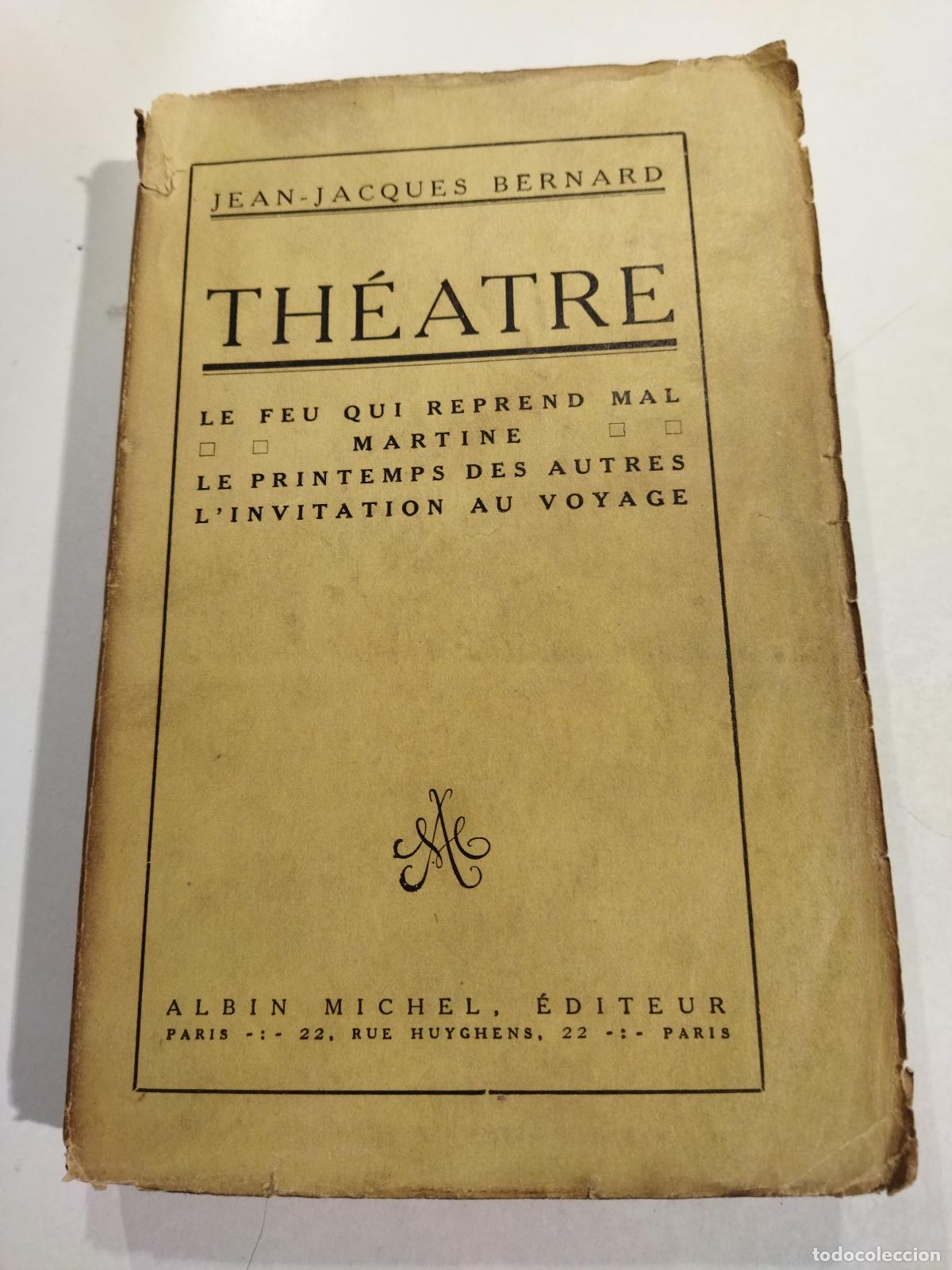 books: THEATRE (firmado por el poeta C.D.Ley) - BERNARD, JEAN JACQUES