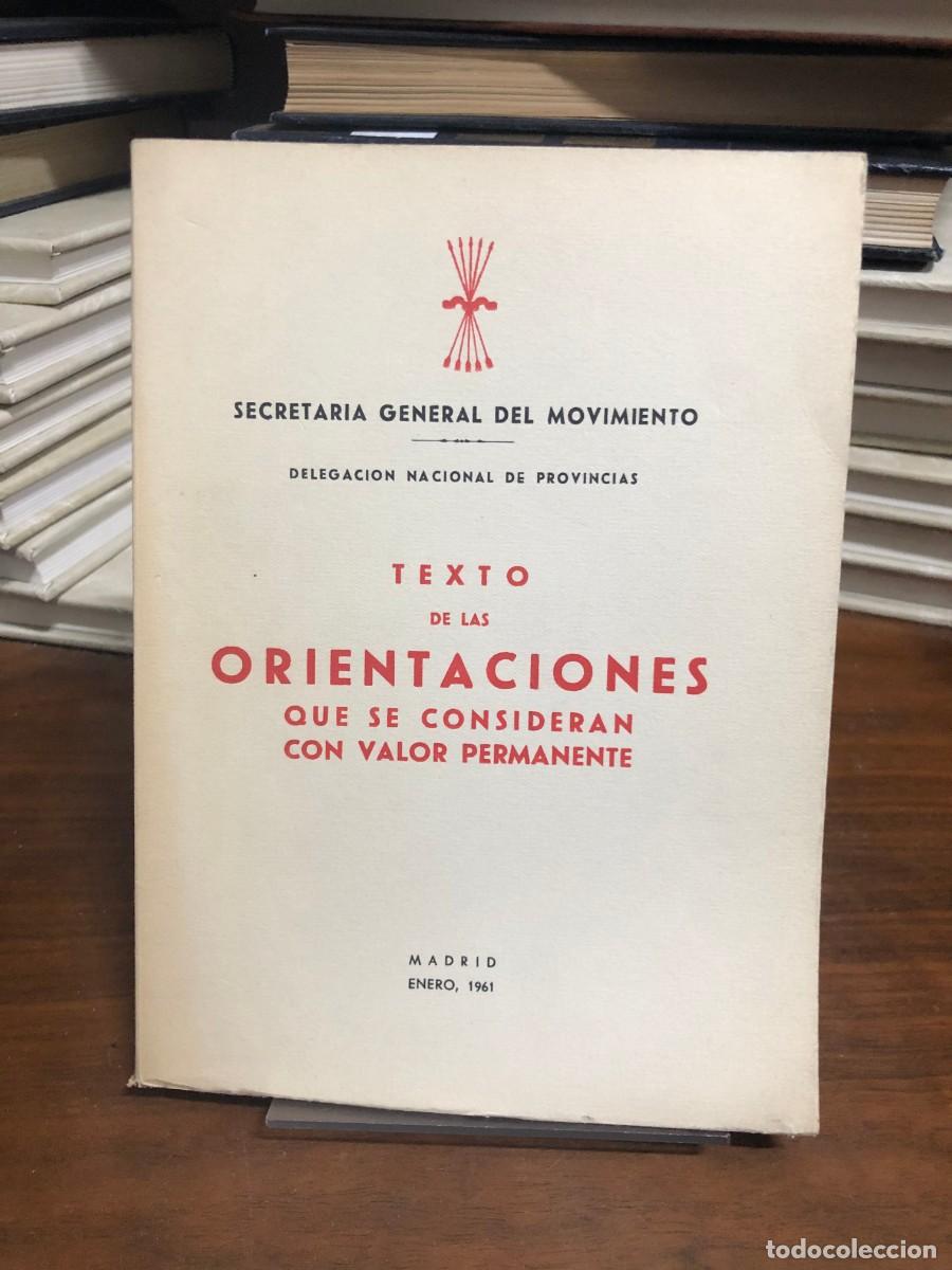Libros: Texto de las orientaciones que se consideran con valor permanente (1961)