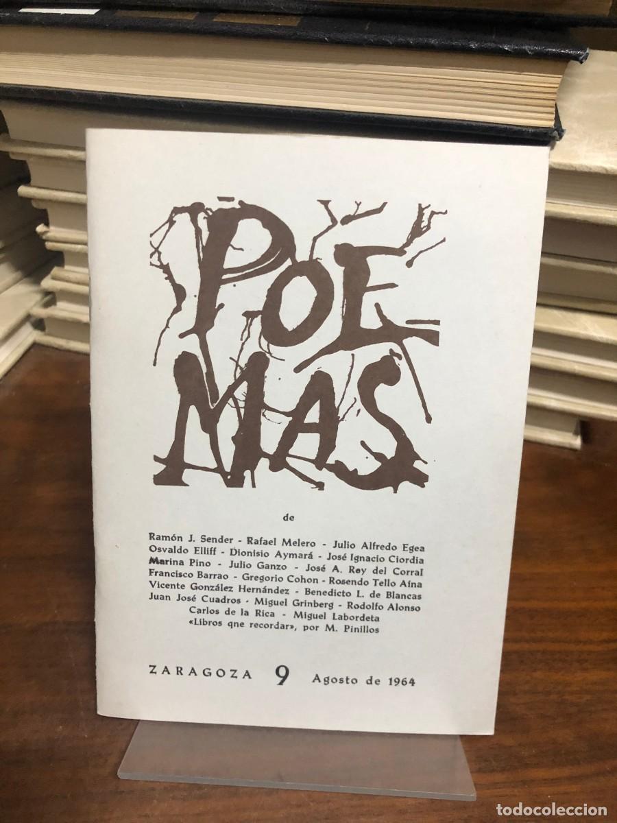 Libros: Poemas (Zaragoza 9, Agosto de 1964) Ram&oacute;n J. Sender, Miguel Labordeta, Rosendo Tello, et al.