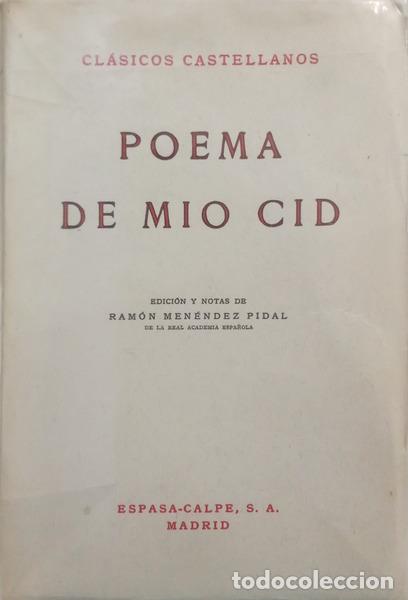 Livros em segunda m&atilde;o: POEMA DE MIO CID.