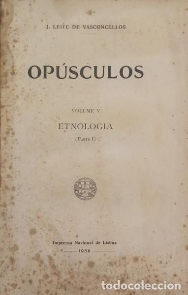 Libri di seconda mano: LEITE DE VASCONCELOS. (Jos&eacute;) - OPUSCULOS, VOLUME V - ETNOLOGIA.