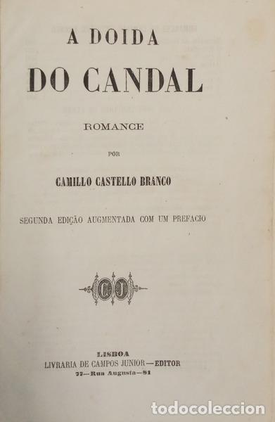 Livres: CASTELO BRANCO. (Camilo) - A DOIDA DO CANDAL. [2.&ordf; EDI&Ccedil;&Atilde;O]