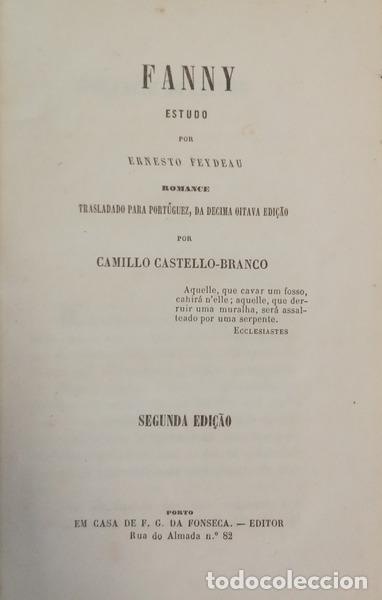 Livres: FEYDEAU. (Ernesto) e Camilo Castelo Branco. - FANNY.