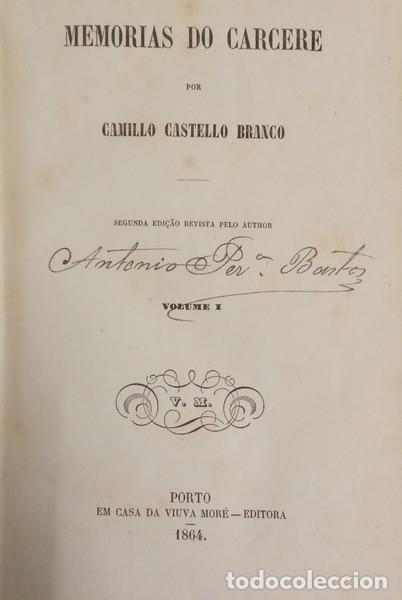 Libros: CASTELO BRANCO. (Camilo) - MEMORIAS DO CARCERE. [2.&ordf; EDI&Ccedil;&Atilde;O]