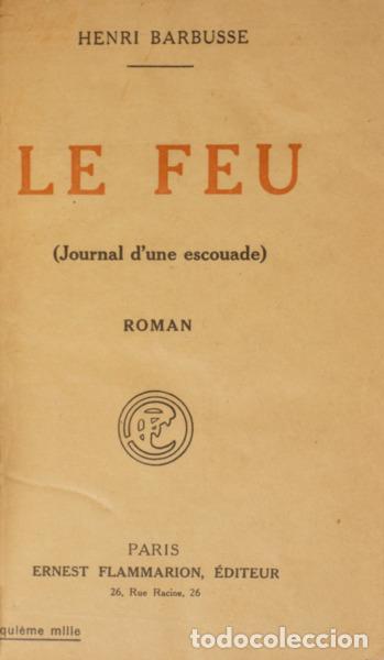 Libros: BARBUSSE. (Henri) - LE FEU.