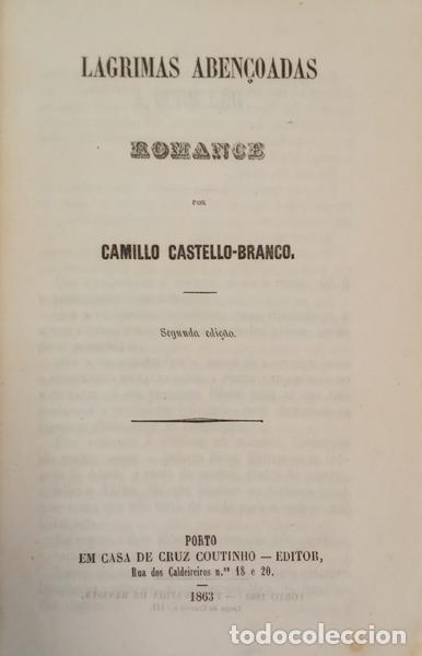 Libros: CASTELO BRANCO. (Camilo) - LAGRIMAS ABEN&Ccedil;OADAS. [2.&ordf; EDI&Ccedil;&Atilde;O]