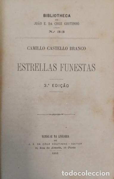 Libros: CASTELO BRANCO. (Camilo) - ESTRELLAS FUNESTAS. [3.&ordf; EDI&Ccedil;&Atilde;O]