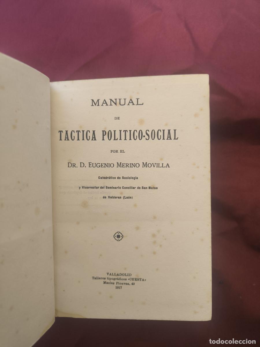 Livros em segunda m&atilde;o: Manual de T&aacute;ctica Pol&iacute;tico-Social - Dr. D. Eugenio Merino Movilla
