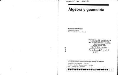 Livros em segunda m&atilde;o: &Aacute;lgebra y geometr&iacute;a- 9780201625868