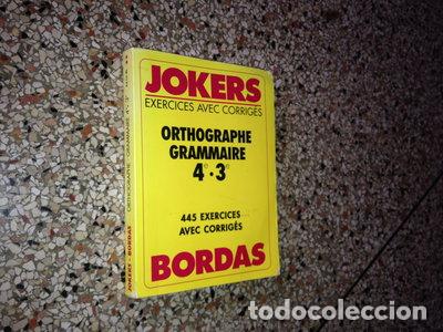 Livros em segunda m&atilde;o: Jokers exercices avec corrig&eacute;s: Orthographe grammaire 4e-3e- 9782040190453
