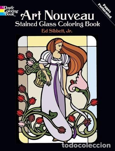 Libros: Art Nouveau Stained Glass Coloring Book- 9780486233994