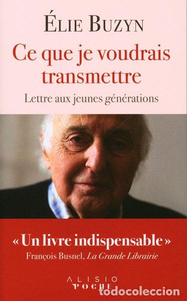 Livros em segunda m&atilde;o: Ce que je voudrais transmettre: Lettre aux jeunes g&eacute;n&eacute;rations- 9782379351402