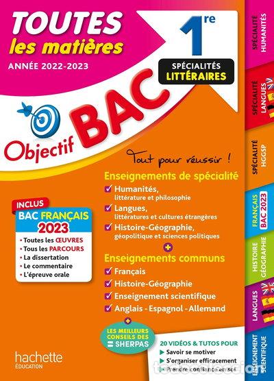 Libri di seconda mano: Objectif Bac 2023 - 1re Sp&eacute;cialit&eacute;s litt&eacute;raires Toutes les mati&egrave;res- 9782017185895