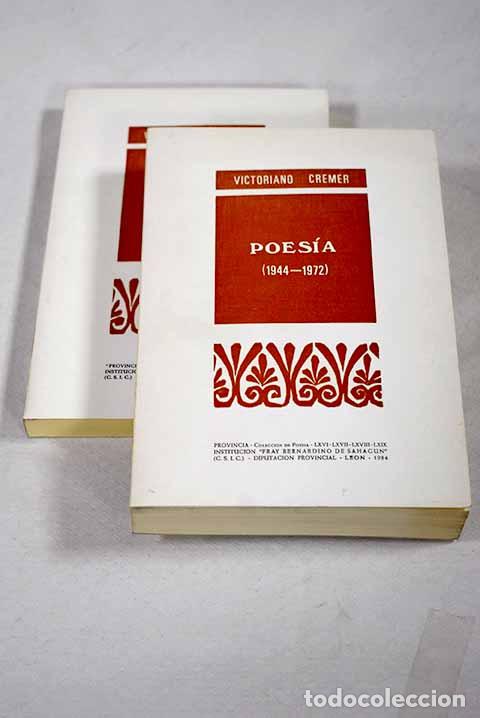 Livros em segunda m&atilde;o: Poes&iacute;a: Cr&eacute;mer, Victoriano.- Cr&eacute;mer, Victoriano