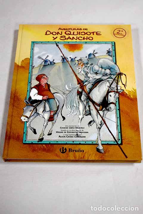 Libros: Aventuras de don Quijote y Sancho.- L&oacute;pez Narv&aacute;ez, Concha