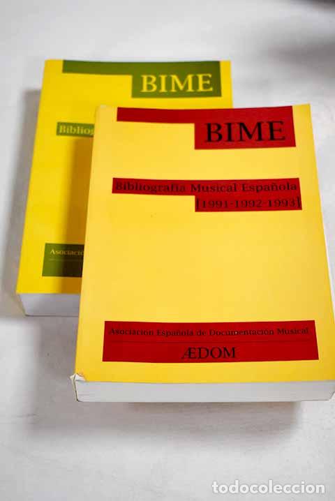 Livros em segunda m&atilde;o: BIME: Bibliografia Musical Espa&ntilde;ola