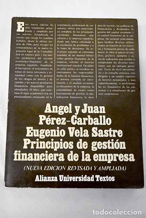Livres: Principios de gesti&oacute;n financiera de la empresa.- P&eacute;rez-Carballo, A.