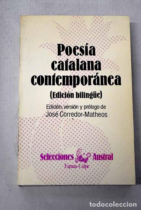 B&uuml;cher: Poes&iacute;a catalana contempor&aacute;nea: antolog&iacute;a