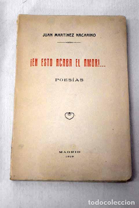 B&uuml;cher: &iexcl;En esto acaba el amor!.- Mart&iacute;nez Nacarino, Juan