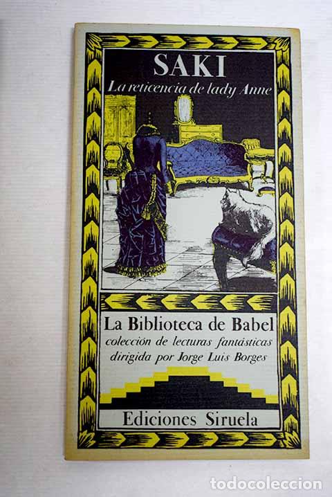 Livres: La reticencia de lady Anne.- Saki