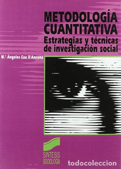 Libros: Metodolog&iacute;a cuantitativa- 9788477384205