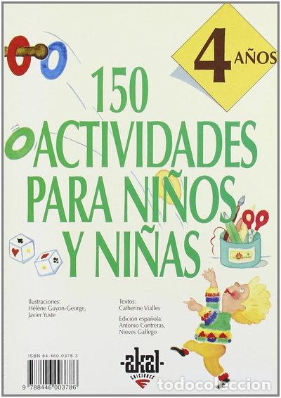 Libros: 150 actividades para ni&ntilde;os y ni&ntilde;as de 4 a&ntilde;os- 9788446003786
