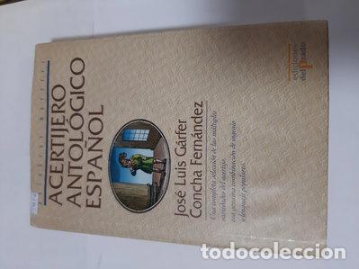 Livres: Acertijero antol&oacute;gico espa&ntilde;ol- 9788478387236