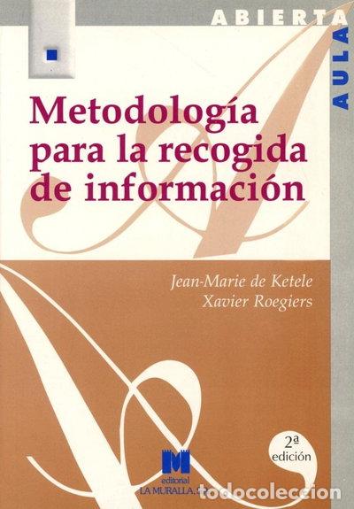 books: Metodolog&iacute;a para la recogida de informaci&oacute;n- 9788471336378