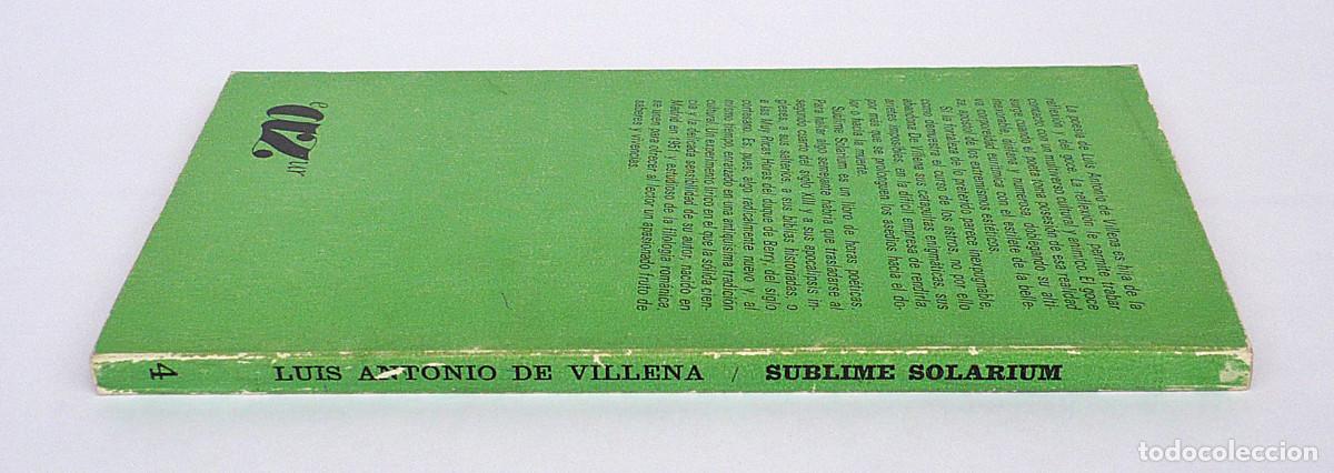 Libros: Luis Antonio de Villena, Sublime Solarium - Foto 3