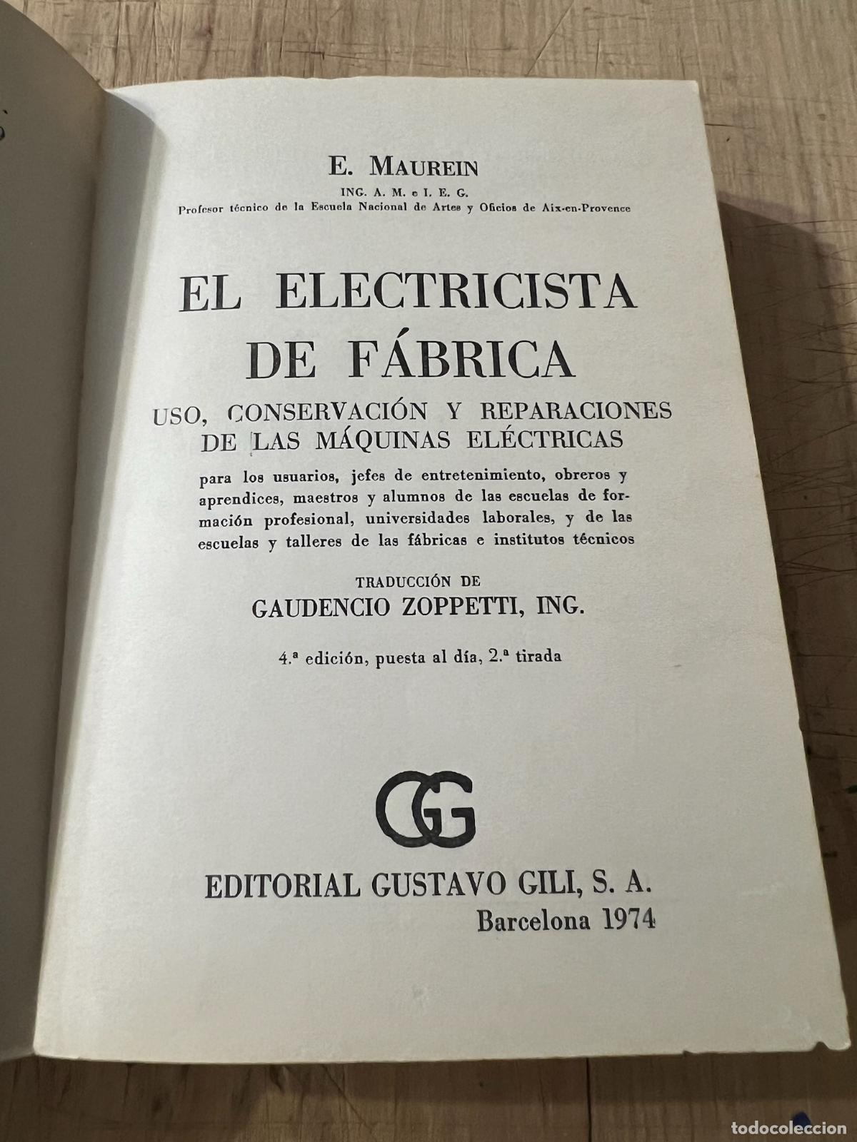 Libros: El electricista de f&aacute;brica - E. Maurein - Foto 5