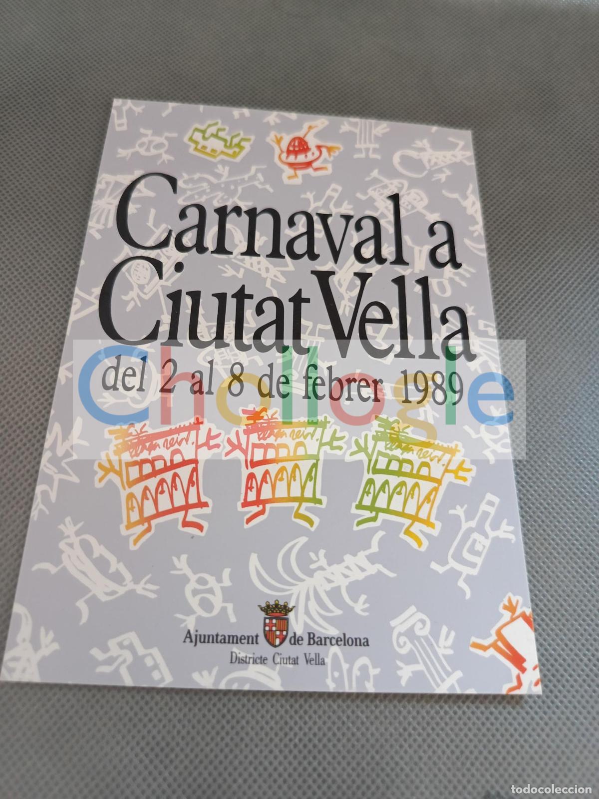Libros: Postal Carnaval a Ciutat Vella ajuntament de barcelona 1989