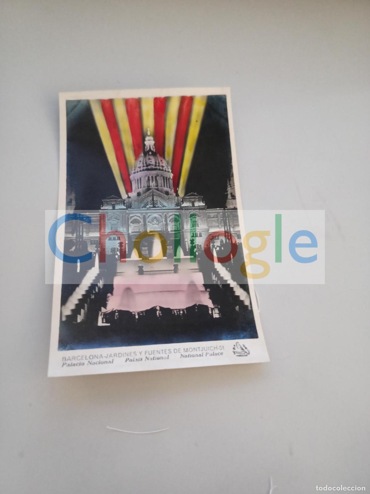Libros: Postal Barcelona Jardines y Fuentes de Montju&iuml;c Palacio Nacional