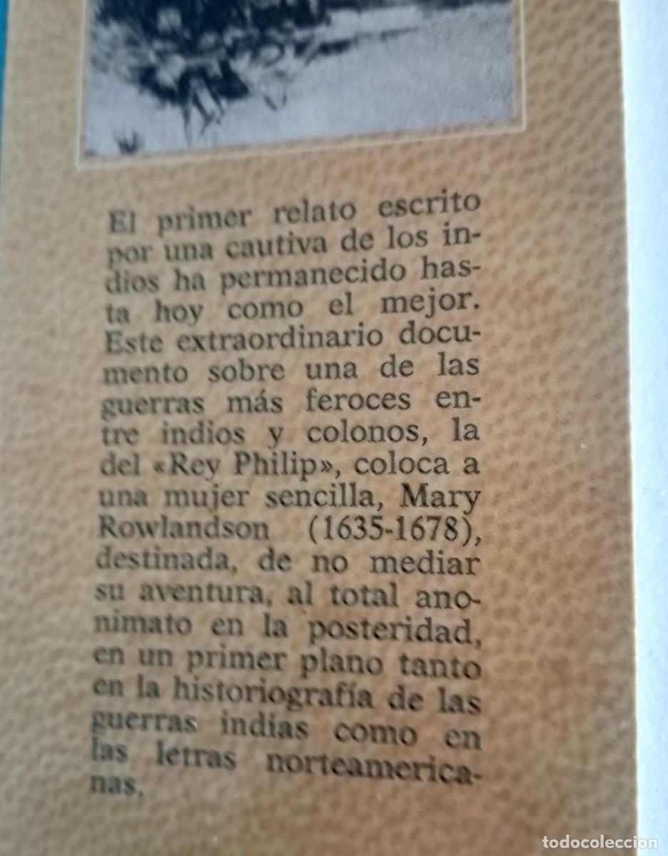 Libros: MI CAUTIVIDAD ENTRE LOS INDIOS, MARY ROWLANDSON - Foto 3