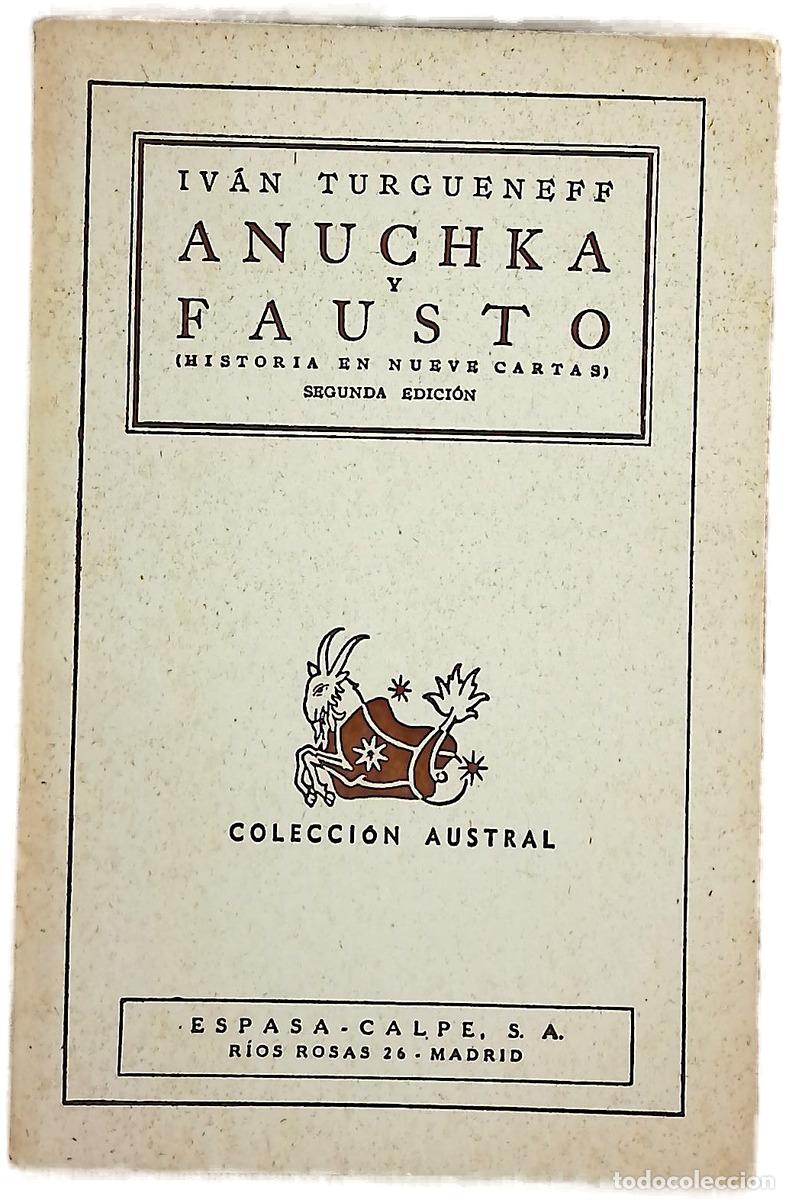 books: Ivan Turgueneff, Anuchka y Fausto