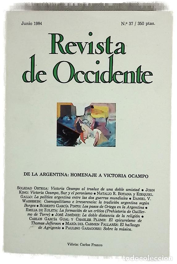 books: Revista de Occidente, n&uacute;mero 37: De la Argentina: Homenaje a Victoria Ocampo