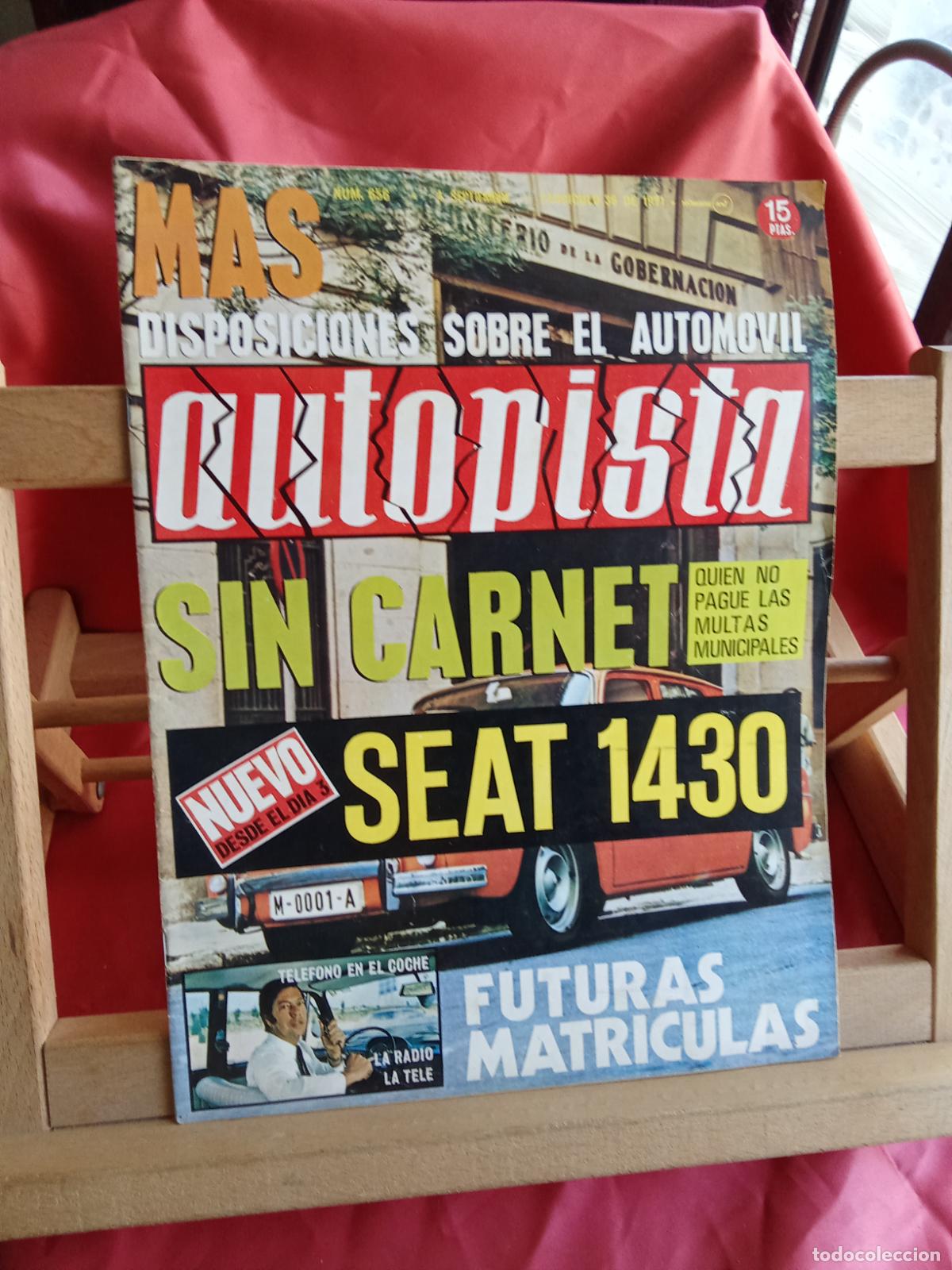 Libros: Revista Autopista N&ordm;656 Septiembre 1971 REV.1346