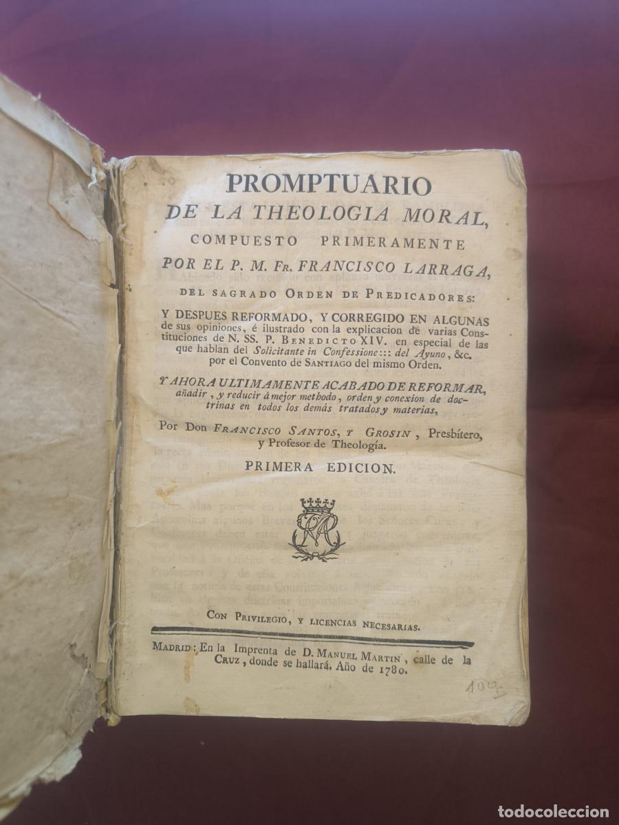 books: romptuario de la theologia moral, compuesto primeramente por el P. M. Fr. Francisco Larraga, del Sag