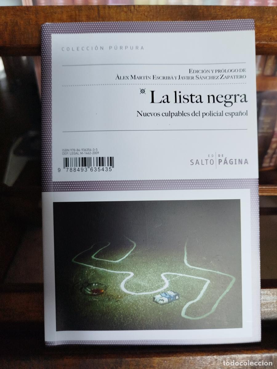 Libros: La lista negra: nuevos culpables del policial espa&ntilde;ol - Villar, Domingo (1971-2022); S&aacute;nchez Zapater