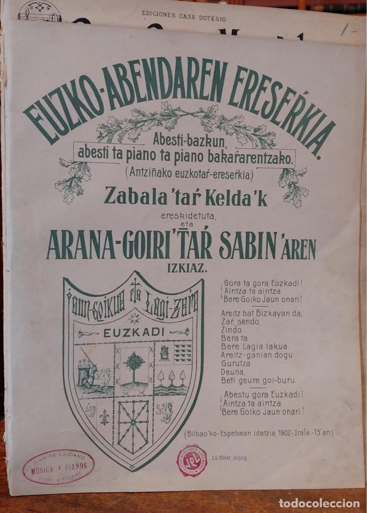 Libros: EUSKO-ABENDAREN ERESERKIA. Abesti-bazkun, abesti ta piano ta piano bakarrarentzako. Antzi&ntilde;ako euzko