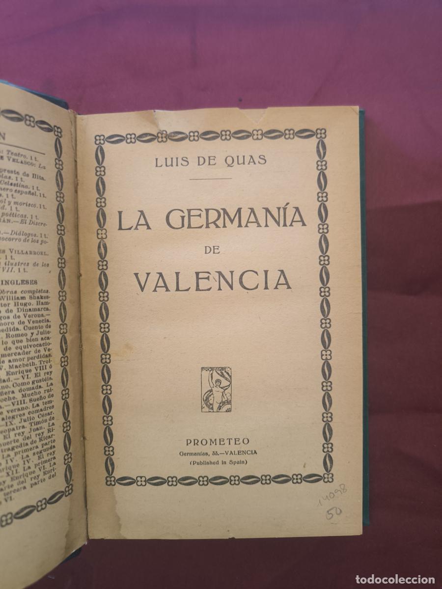 B&uuml;cher: La German&iacute;a de Valencia. - Luis de Quas.
