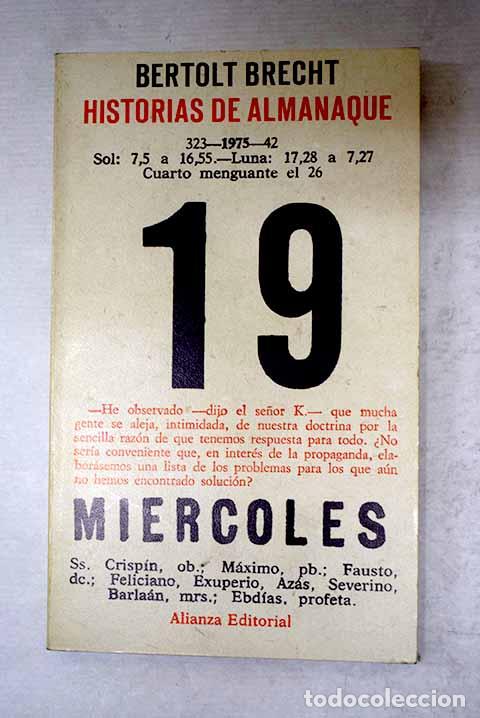 books: Historias de almanaque.- Brecht, Bertolt