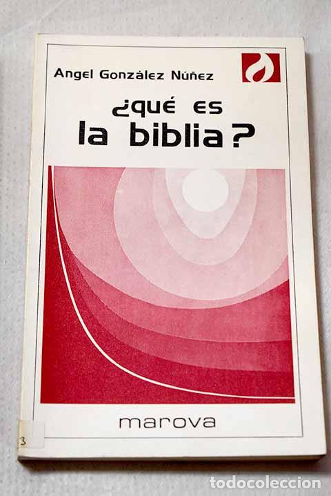 B&uuml;cher: &iquest;Qu&eacute; es la Biblia?: Gonz&aacute;lez N&uacute;&ntilde;ez, &Aacute;ngel.- Gonz&aacute;lez N&uacute;&ntilde;ez, &Aacute;ngel