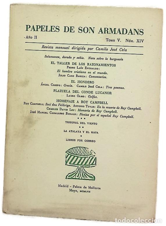 B&uuml;cher: Papeles de son Armadans, tomo V, n&uacute;mero XIV: Salamanca, dorada y sabia. Nota sobre la burgues&iacute;a