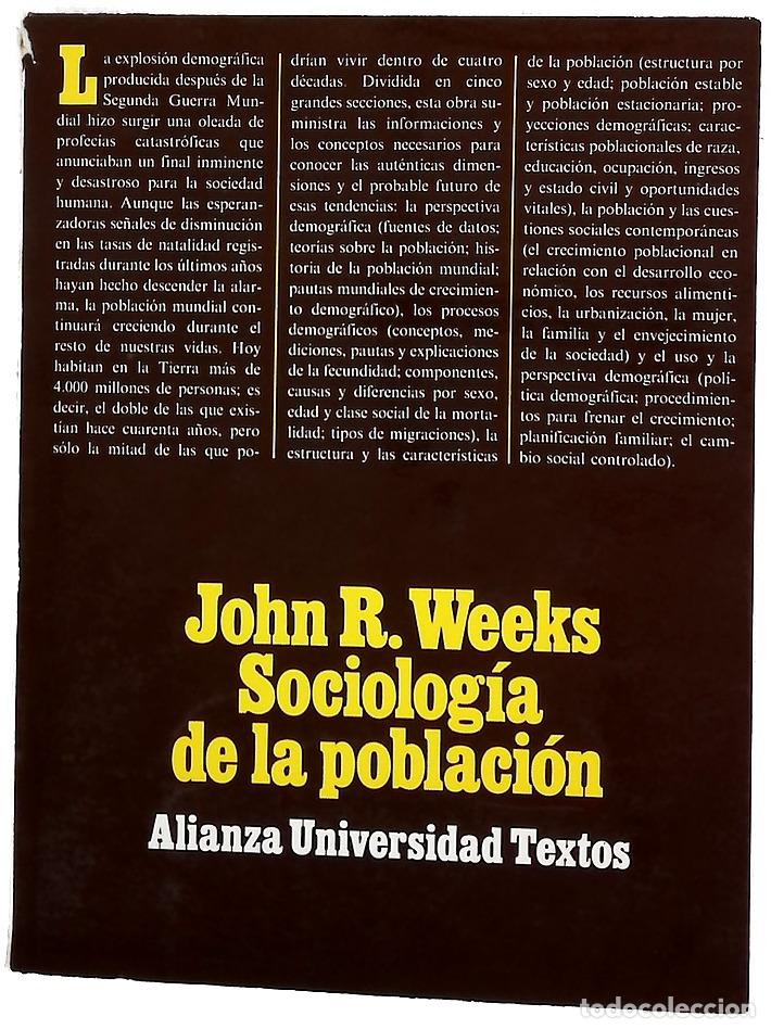 Livres: Sociolog&iacute;a de la poblaci&oacute;n : introducci&oacute;n a los conceptos y cuestiones b&aacute;sicas