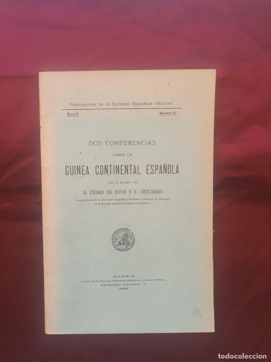 Libros: Dos conferencias sobre la Guinea Continental Espa&ntilde;ola. - Pedro de Novo y Fern&aacute;ndez Chicarro.