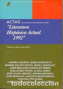 Libros: Actas Congreso Internacional sobre Literatura Hisp&aacute;nica Actual. - Congreso Intern. sobre Literatura