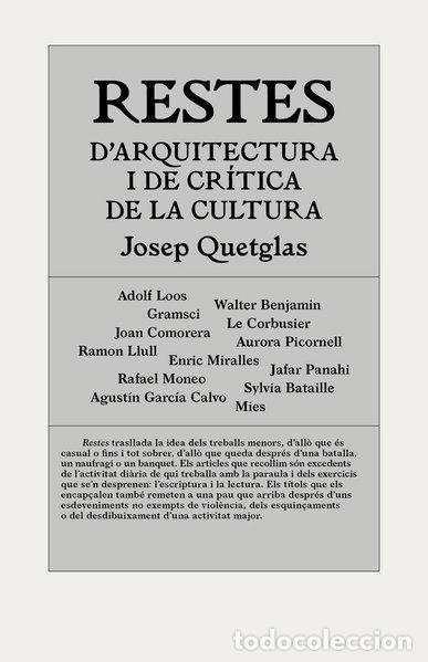 Libros: Restes d'arquitectura i de cr&iacute;tica de la cultura- 9788494717420