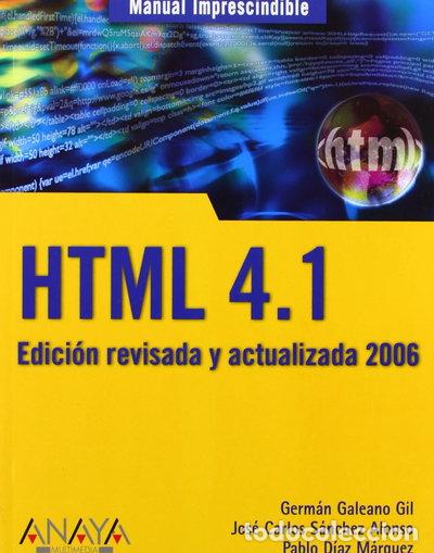 books: Manual Imprescindible HTML 4.1- 9788441519589